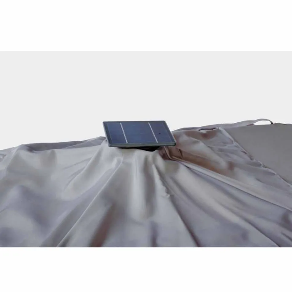 3x3 Outdoor Paraplu in Grijs Polyester en Antraciet Kleur Aluminium - Coby Viadurini