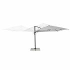 3x3 Outdoor Paraplu in Grijs Polyester en Antraciet Kleur Aluminium - Coby Viadurini