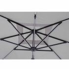 3x3 Outdoor Paraplu in Grijs Polyester en Antraciet Kleur Aluminium - Coby Viadurini