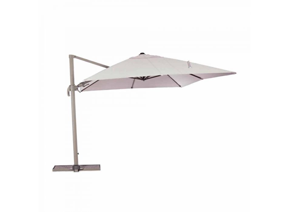 3x4 Outdoor Paraplu met Zandkleurig Polyester - Flamingodoek Viadurini