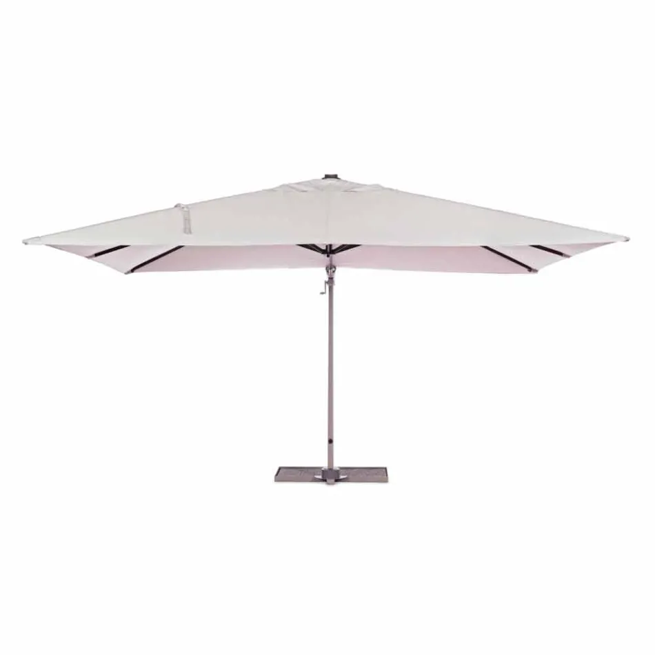 3x4 Outdoor Paraplu met Zandkleurig Polyester - Flamingodoek Viadurini