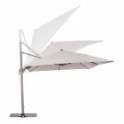 3x4 Outdoor Paraplu met Zandkleurig Polyester - Flamingodoek Viadurini