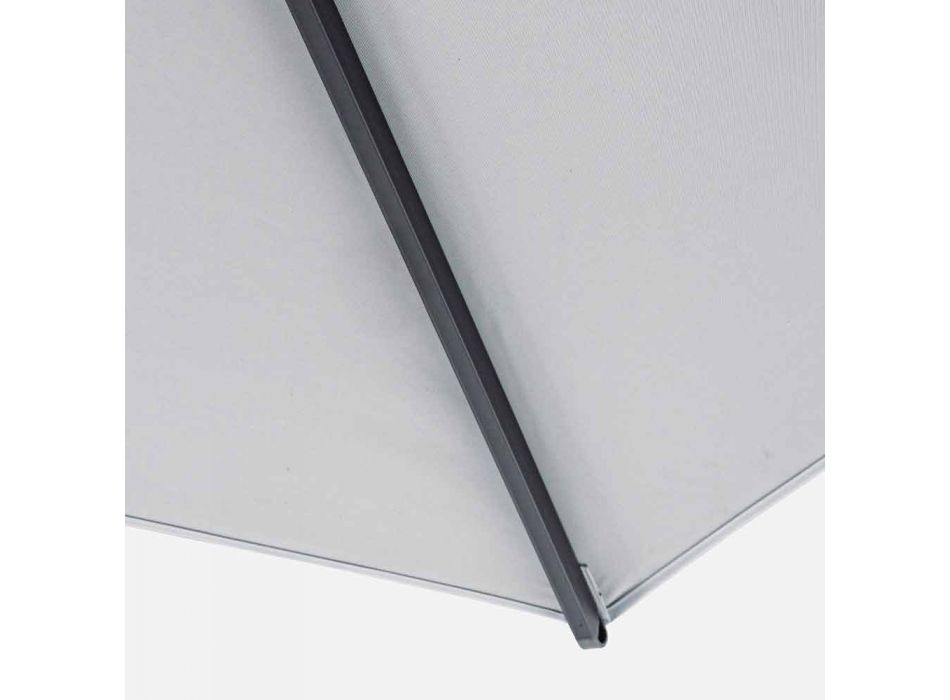 Buitenparaplu 4x4 in lichtgrijs polyester en aluminium - Daniel Viadurini