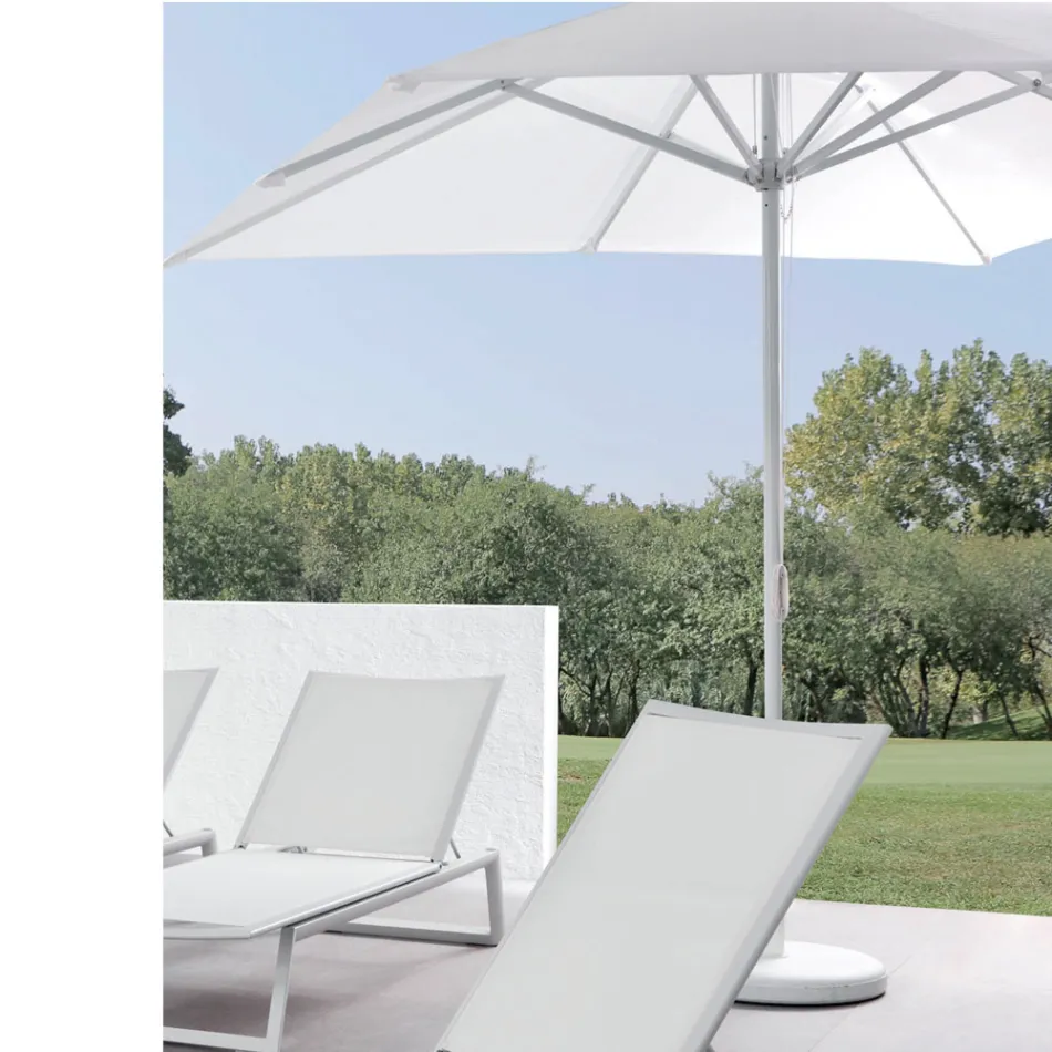 Buitenparasol met aluminium structuur en acrylstof - Jayce Viadurini