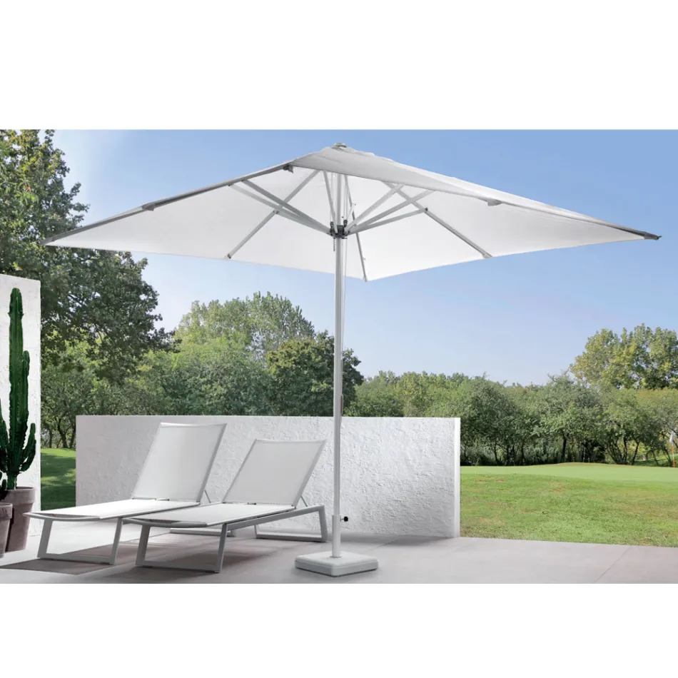 Buitenparasol met aluminium structuur en acrylstof - Jayce Viadurini