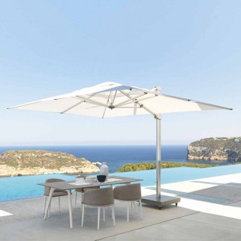 Waterafstotende parasol voor buiten met 3x4 granieten voet - Zeus van Talenti