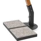 Buitenparaplu van hout en ecru polyester 3x4, Homemotion - Passmore Viadurini