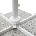 Buitenparaplu van polyester met structuur van wit aluminium - Zinica Viadurini