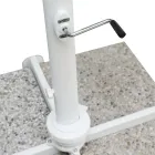 Buitenparaplu van polyester met structuur van wit aluminium - Zinica Viadurini