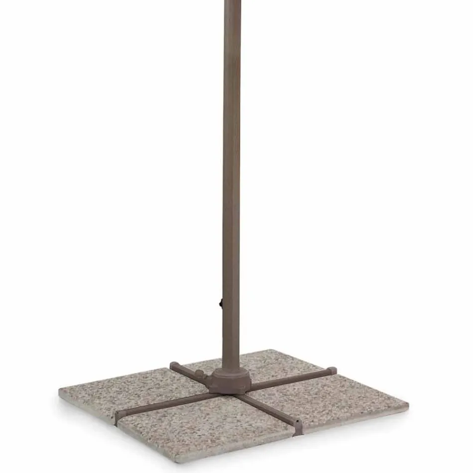 3x4 Tuinparaplu van polyester met aluminium structuur - Texas Viadurini