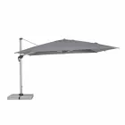 4x4 tuinparaplu met donkergrijze stof en geanodiseerde structuur - Daniel Viadurini