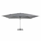 4x4 tuinparaplu met donkergrijze stof en geanodiseerde structuur - Daniel Viadurini