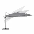 4x4 tuinparaplu met donkergrijze stof en geanodiseerde structuur - Daniel Viadurini