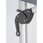 4x4 tuinparaplu met donkergrijze stof en geanodiseerde structuur - Daniel Viadurini