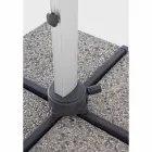 4x4 tuinparaplu met donkergrijze stof en geanodiseerde structuur - Daniel Viadurini