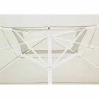 4x4 tuinparaplu met polyester doek en stalen voet - Nastio Viadurini