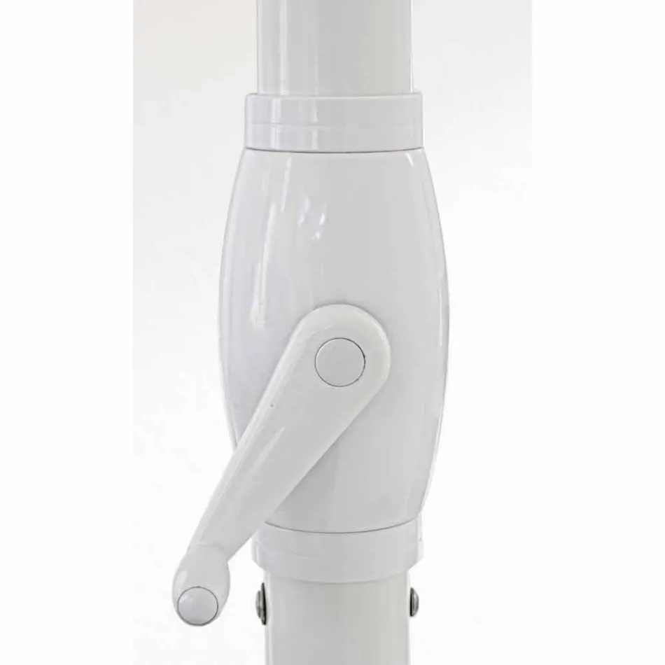 4x4 tuinparaplu met polyester doek en stalen voet - Nastio Viadurini