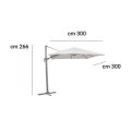 Tuinparasol met aluminium structuur en acrylstof - Jayce