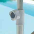 Tuinparaplu met geanodiseerde gestreepte aluminium structuur - Laila Viadurini