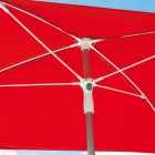 Tuinparaplu met structuur in gestreept aluminium en stof - Renaud Viadurini