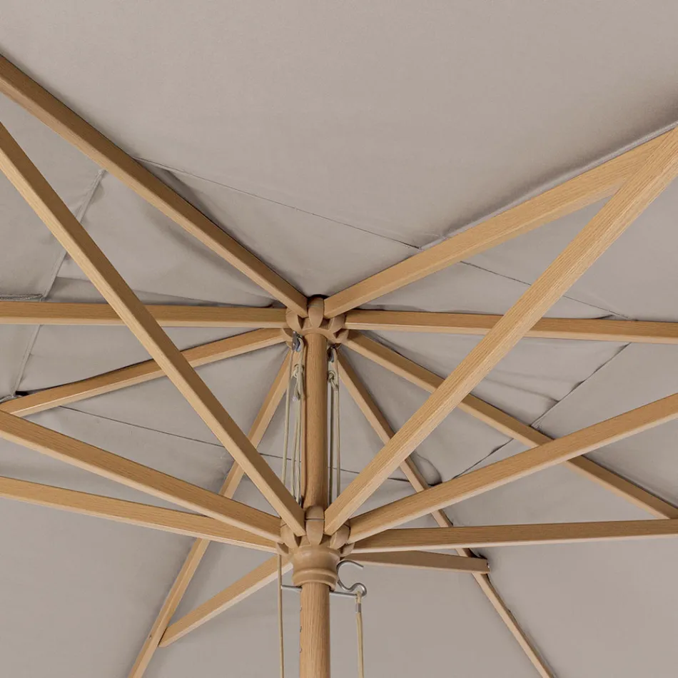 Tuinparasol met duifgrijs polyester canvas 3x4 m, Homemotion - Lucius Viadurini