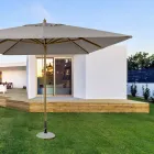 Tuinparasol met duifgrijs polyester canvas 3x4 m, Homemotion - Lucius Viadurini