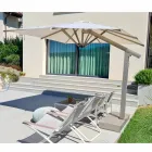 Tuinparasol in wit of antraciet aluminium 300x200 cm - Lapillo Viadurini