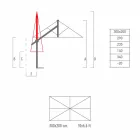 Tuinparasol in wit of antraciet aluminium 300x200 cm - Lapillo Viadurini
