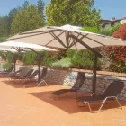 Tuinparasol in wit of antraciet aluminium 300x300 cm - Lapillo Viadurini