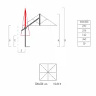 Tuinparasol in wit of antraciet aluminium 300x300 cm - Lapillo Viadurini