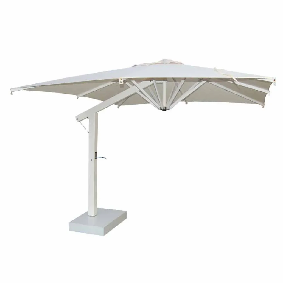 Tuinparasol in wit of antraciet aluminium 300x300 cm - Lapillo Viadurini