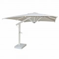 Tuinparasol 300x300 cm in wit of antraciet aluminium - Lapillo