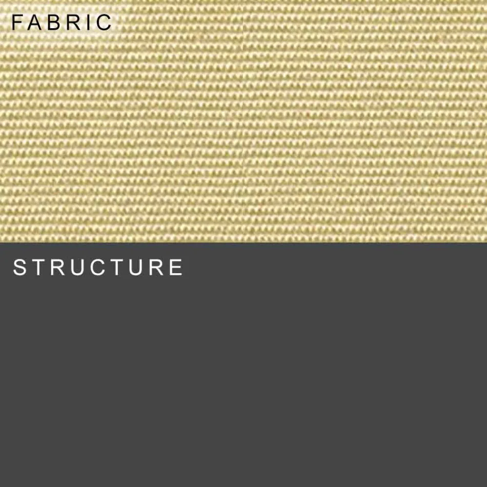 Tuinparaplu van acrylstof en aluminium Made in Italy - Solero Viadurini