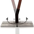 Massief houten paraplu met PVC gecoate polyester luifel - Devoir Viadurini