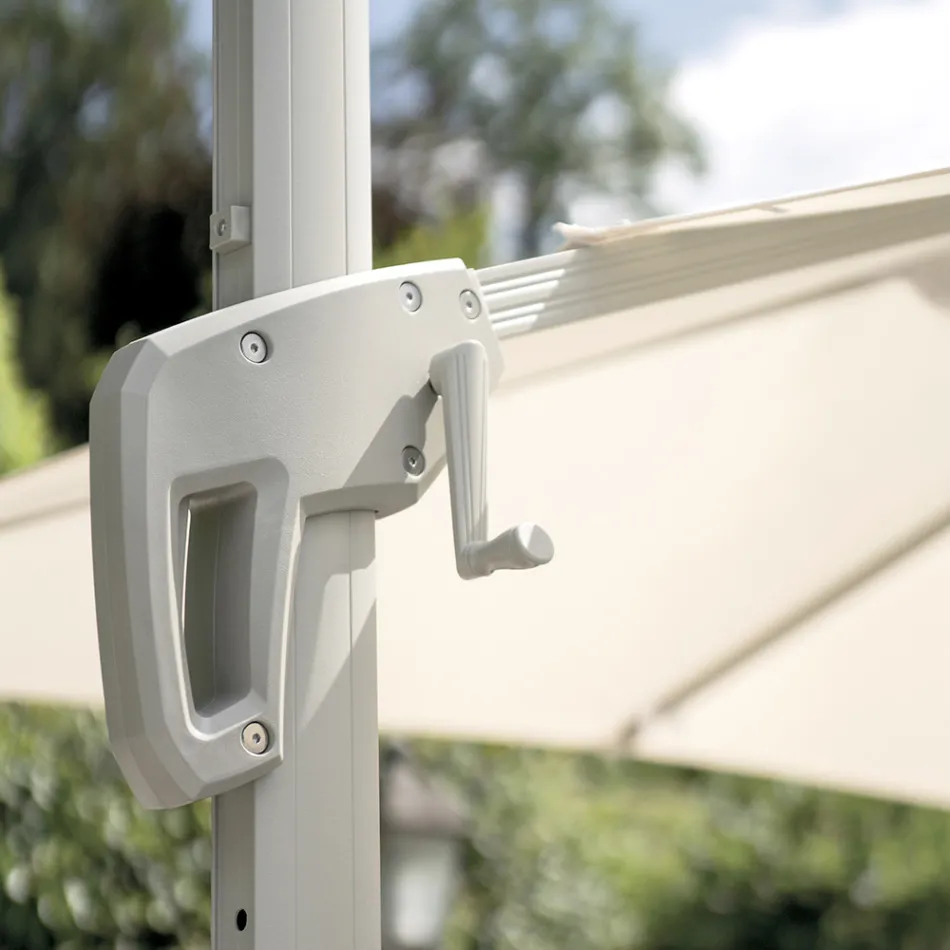 Polyester paraplu met handvat en zijstok - Nexa Viadurini