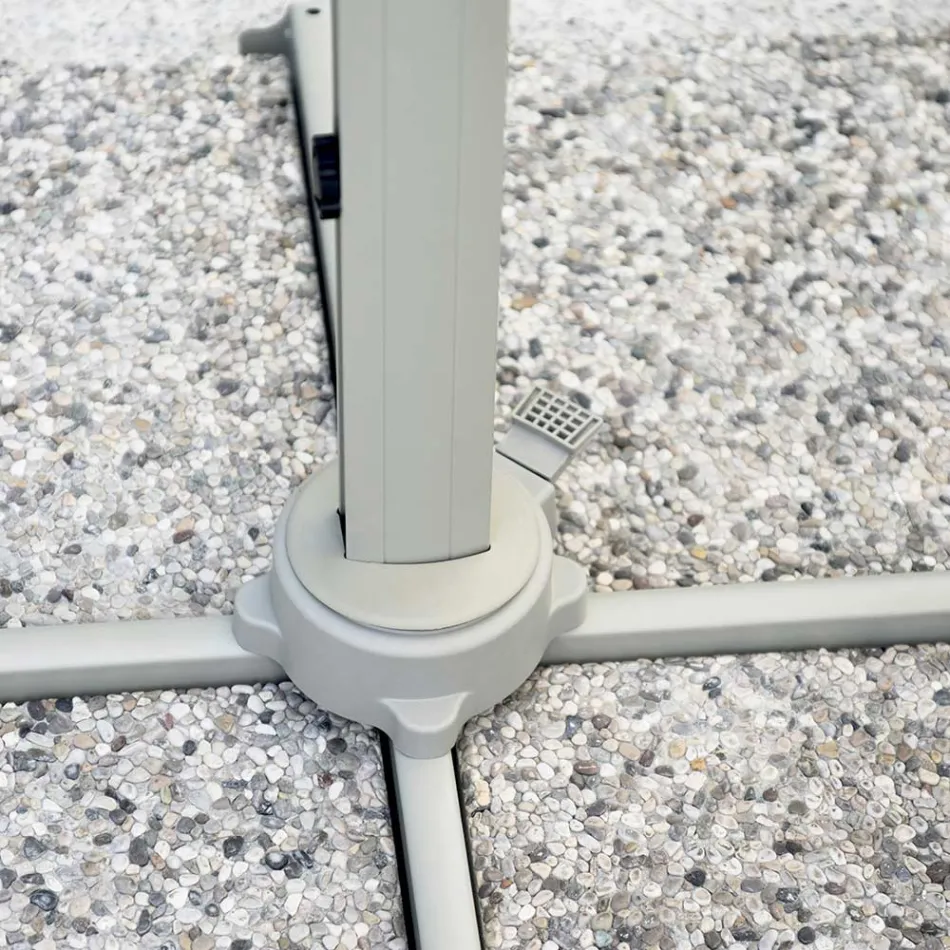 Polyester paraplu met handvat en zijstok - Nexa Viadurini