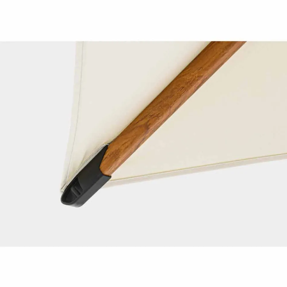 3x3 aluminium parasol met beige polyester stof - Leano Viadurini