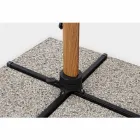 3x3 aluminium parasol met beige polyester stof - Leano Viadurini