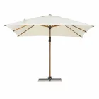 3x3 aluminium parasol met beige polyester stof - Leano Viadurini
