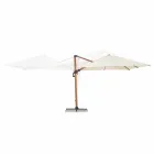 3x3 aluminium parasol met beige polyester stof - Leano Viadurini