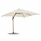 3x3 aluminium parasol met beige polyester stof - Leano Viadurini