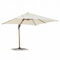 Outdoorparaplu, 3x3 in aluminium met beige polyester hoes - Leano