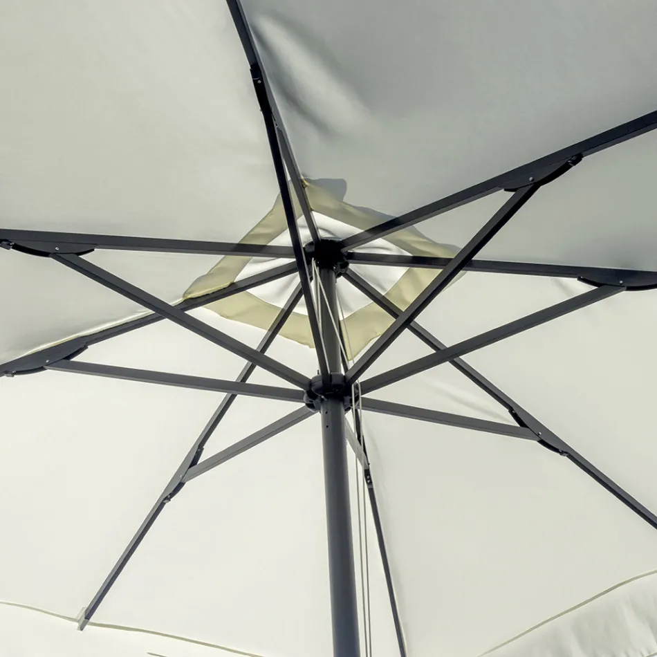 Vierkante parasol van 3x3 meter in harsgecoat polyester - Arbor Viadurini