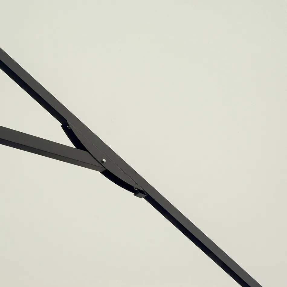 Vierkante parasol van 3x3 meter in harsgecoat polyester - Arbor Viadurini