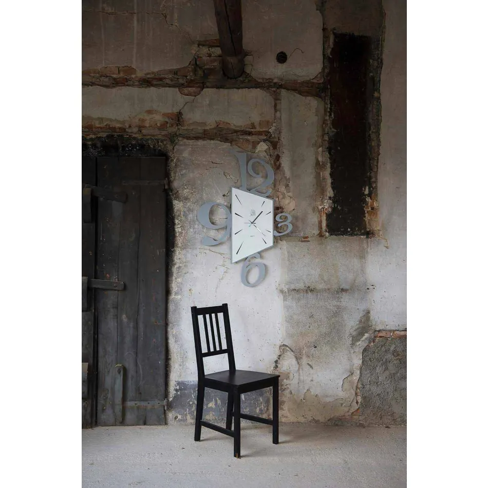 Design wandklok in zwart ijzer of aluminium Made in Italy - Prospi Viadurini