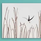 Rechthoekige Modern Design Witte Houten Wandklok - Filigraan Viadurini