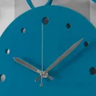 Grote moderne gekleurde ronde houten wandklok - Infondoalmar Viadurini