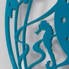 Grote moderne gekleurde ronde houten wandklok - Infondoalmar Viadurini