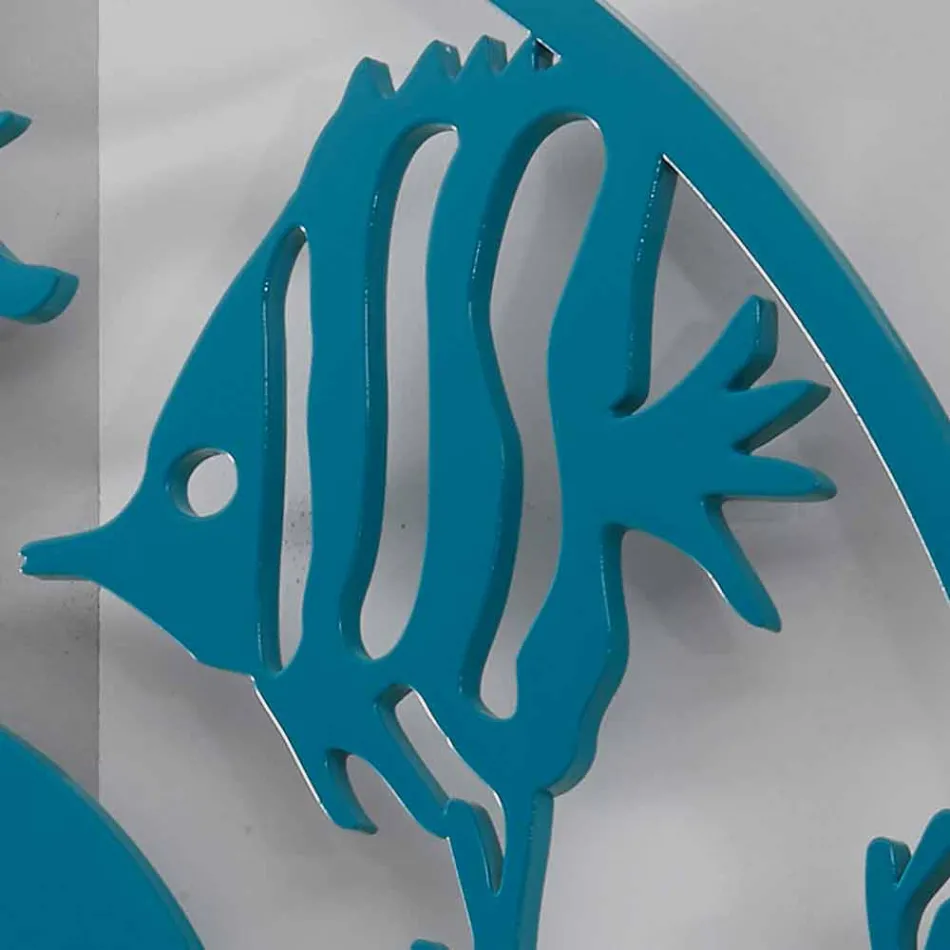 Grote moderne gekleurde ronde houten wandklok - Infondoalmar Viadurini