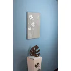 Rechthoekige wandklok in bruin en plexiglas - Silene Viadurini